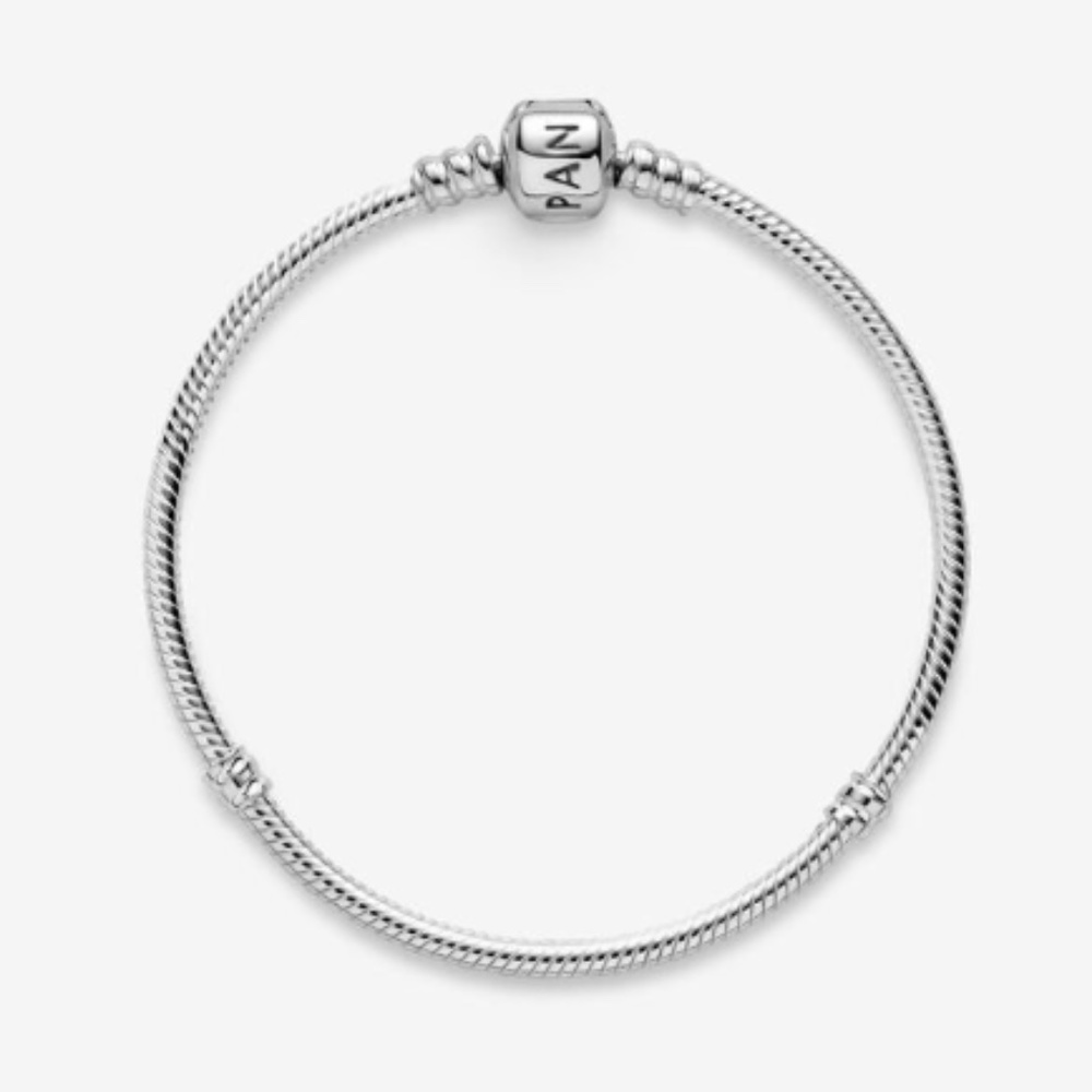 Pandora Moments Snake Chain Bracelet Sterling Silver with Original Box and Pick